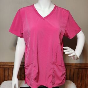 Willow Brook Scrubs Top Pink Large